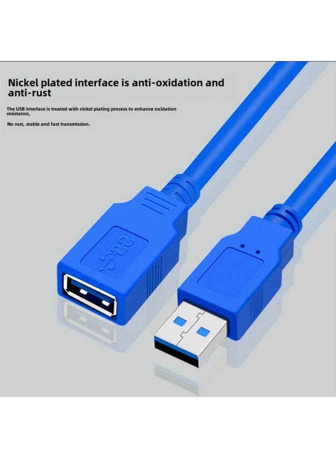 Neutral Usb2.0 Extension Cable Male To Female Lengthened 2 M Charging Data Cable 3.0 Interface 3m Printer Network Card Connector - Image 1