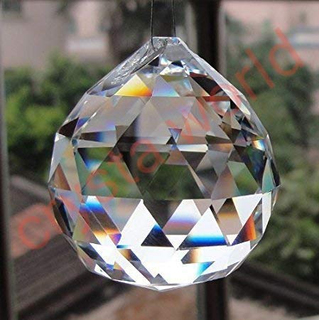 CRYSTA WORLD Crystal Products Vastu/Feng Shui Glass Crystal Hanging Balls 30 Mm for Positive Energy.(Pack of 12). - Image 2