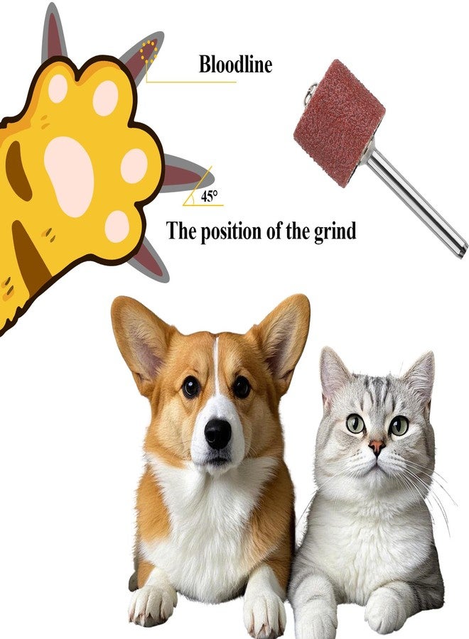 Xyembu 26 Pack Nail Grinder for Dogs Replacement Kit Pet Nail Grinder Replacement Kit with Grit Sanding Bands Pet Smoother Claw Care Dog Claw Grooming Supplies(80#/120#) - Image 4
