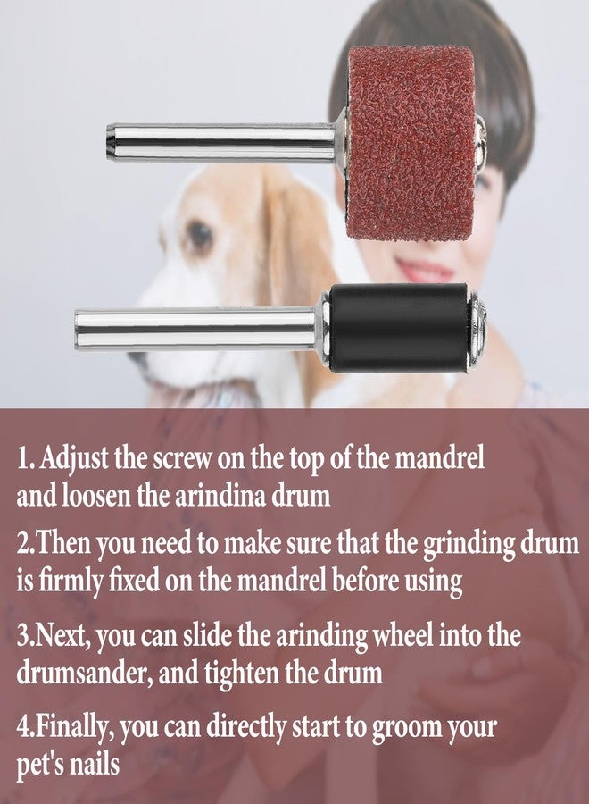 Xyembu 26 Pack Nail Grinder for Dogs Replacement Kit Pet Nail Grinder Replacement Kit with Grit Sanding Bands Pet Smoother Claw Care Dog Claw Grooming Supplies(80#/120#) - Image 5