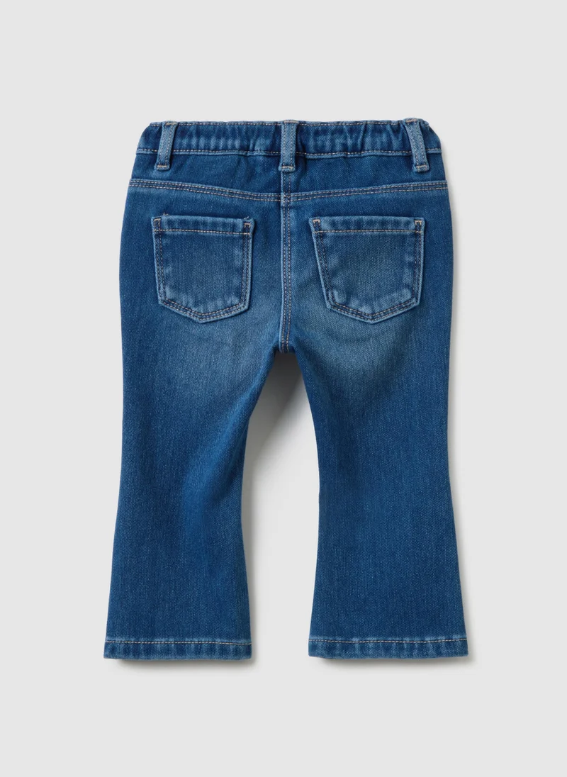Ovs GIRLS' STRETCH DENIM FLARE TROUSERS