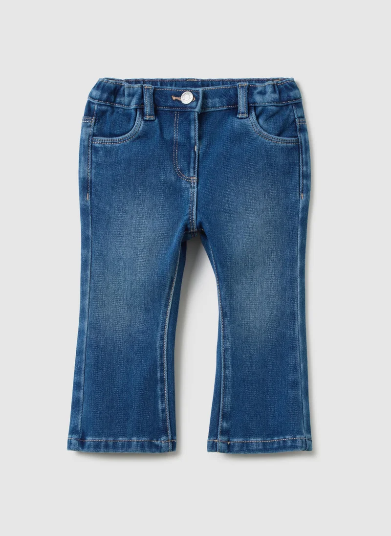 Ovs GIRLS' STRETCH DENIM FLARE TROUSERS