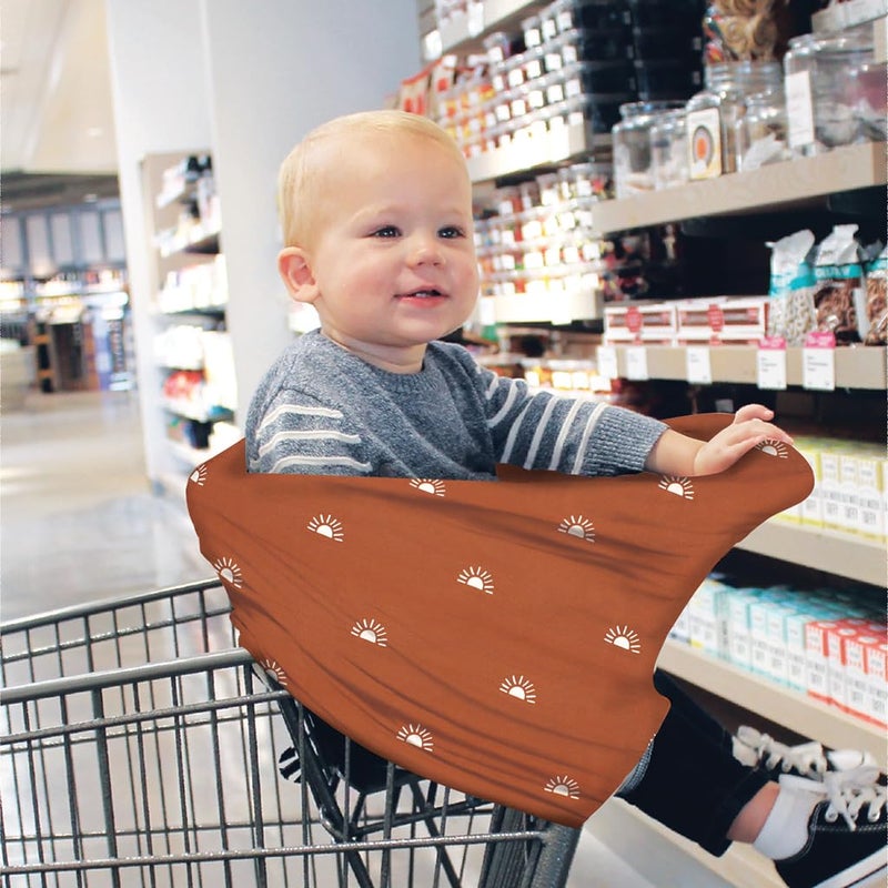 Itzy Ritzy 4-in-1 Nursing Cover, Car Seat Cover, Shopping Cart Cover & Infinity Scarf â€“ Breathable, Multi-Use Nursing Cover Up for Breastfeeding, Carseat Canopy & Stroller Cover (Terracotta Sunrise) - Image 4