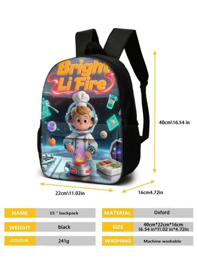 Bright Li Fire Three-piece set of cartoon bags, easily cope with various occasions (students, children, friends' outings, mountain climbing, schooling, etc.) | Backpack + hand-held + stationery bag | School season/holiday gifts - 9 - Image 5