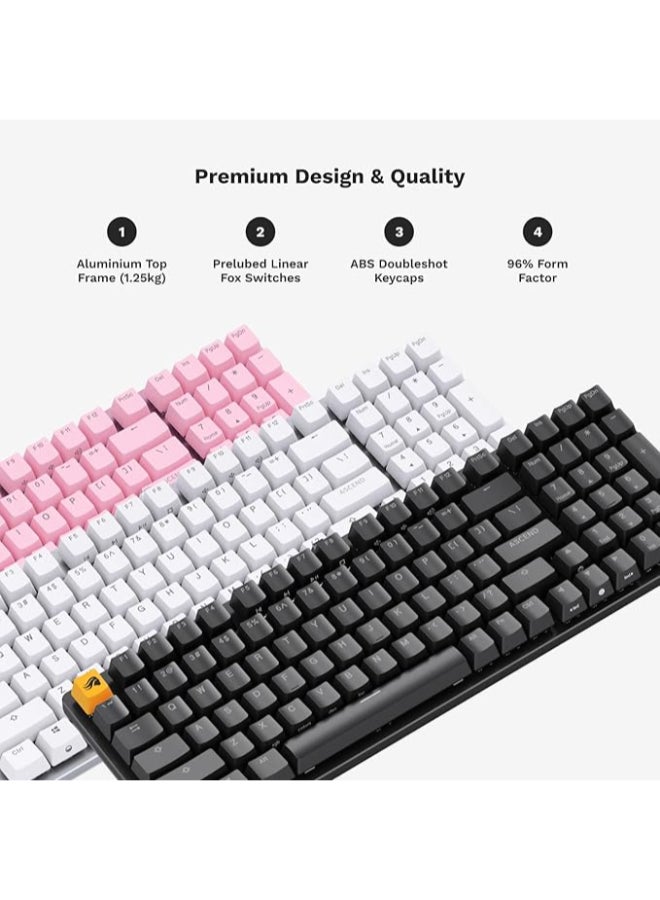 Glorious Gaming Keyboard 96%- Gmmk 2 - Tkl Hot Swappable Mechanical Keyboard, Red Switches, Wired, Tkl Gaming Keyboard, Compact Keyboard -White - Image 4