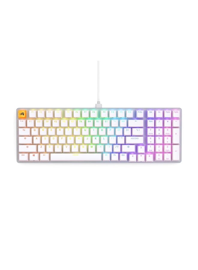 Glorious Gaming Keyboard 96%- Gmmk 2 - Tkl Hot Swappable Mechanical Keyboard, Red Switches, Wired, Tkl Gaming Keyboard, Compact Keyboard -White - Image 1