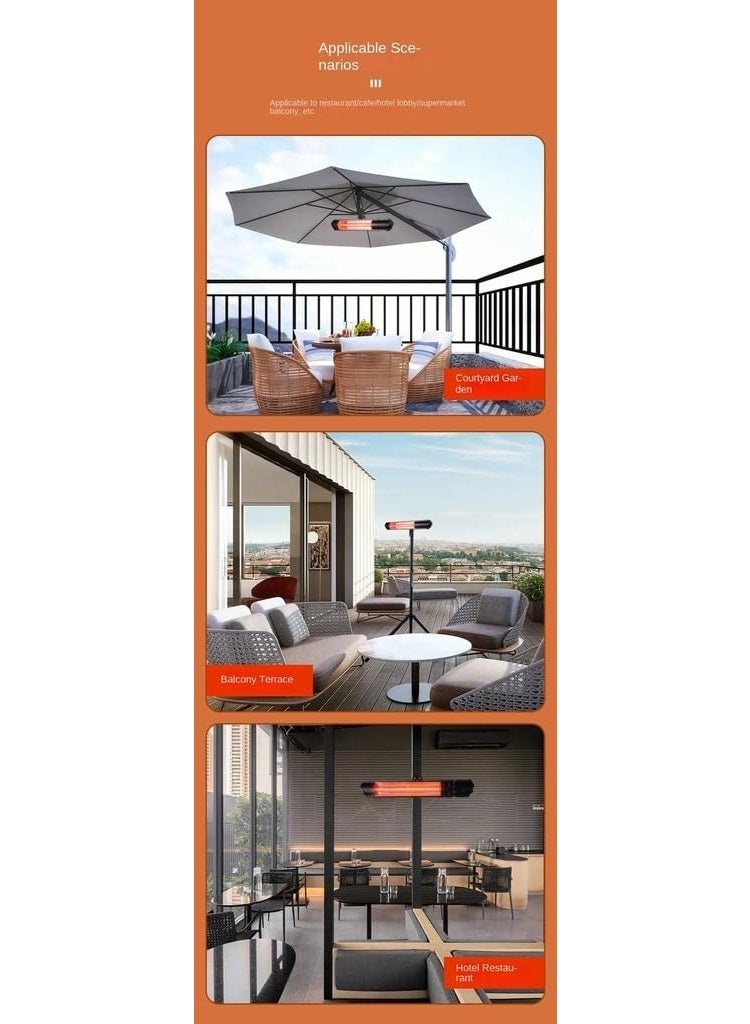 7MD Infrared Heater, IP65 Waterproof Electric Heater with 3 Heat Levels, Smart APP Control, Energy Saving Instant Heating, Safe Anti Scald Design for Indoor Outdoor Use - Image 2