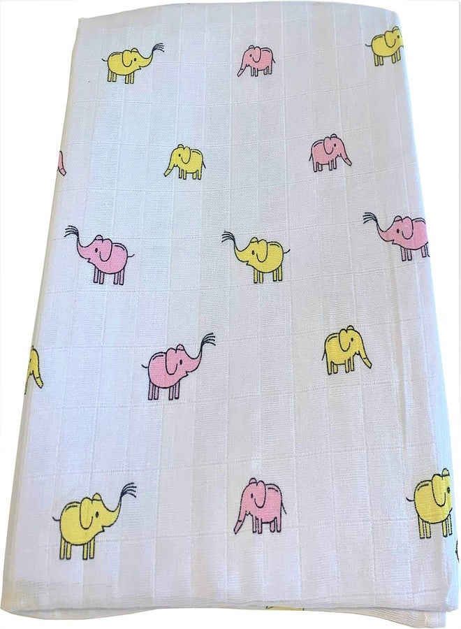 Plush Kids Premium Cotton Muslin Swaddle Wrap Pack of 2 (115 x 115 cm, 0 to 6 Months, Polka & Elephant Print Design) - Image 4