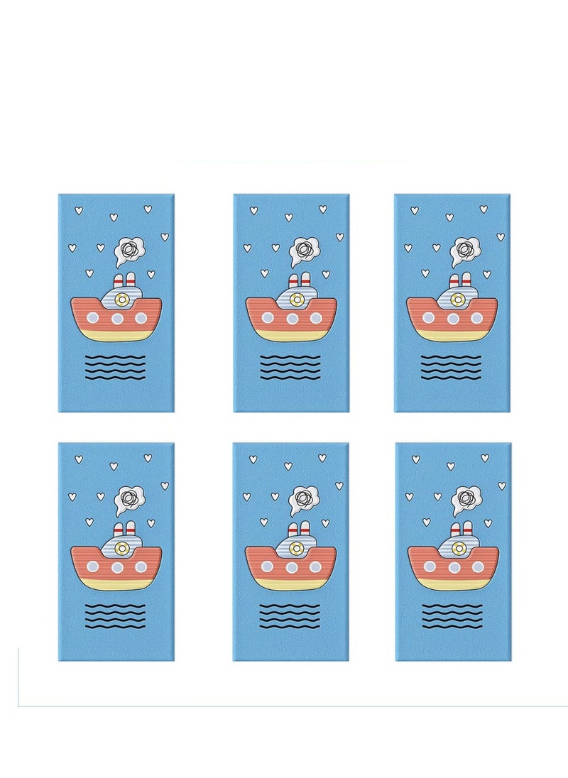 Arabest - Home Decor 6pcs Wallpaper Walls, Bedroom, DIY PVC Tatami Design, Headboards Collision D Tatami, Sticker, Paste Kindergarten Sticker Wall Home Tv Panels Room Decor - Image 1