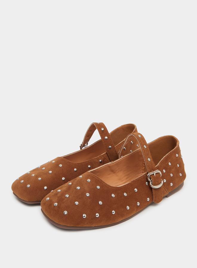 ستايلي ستيلي باليرينا مسطحة مرصعة بالمسامير - Image 2