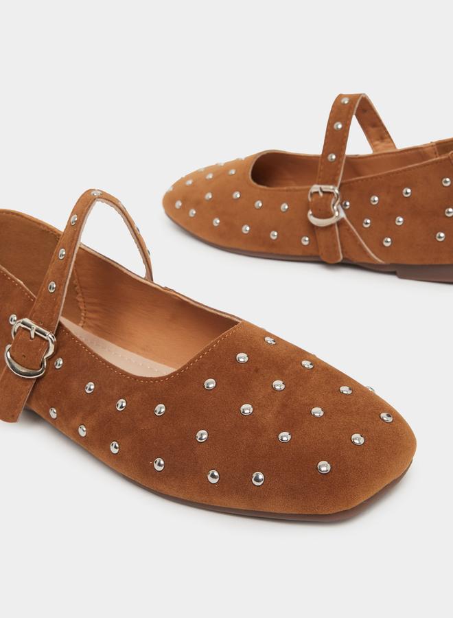 ستايلي ستيلي باليرينا مسطحة مرصعة بالمسامير - Image 3