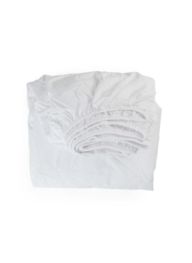 ب كومفورت  طقم ملاية أستك قطن أبيض - Image 3