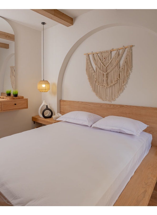 ب كومفورت  طقم ملاية أستك قطن أبيض - Image 1