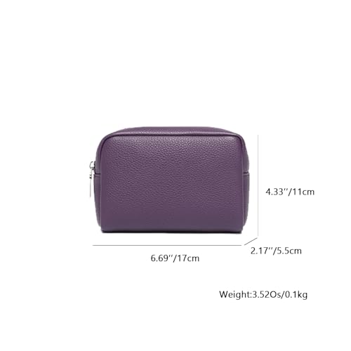YONBEN Makeup Bag Large Capacity Women's Classic Black Wash Bag Adjustable Partition Wash Brush and Cosmetic Carrying Bag (PU/Anemone Purple) - Image 2