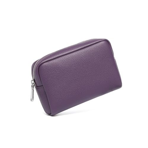 YONBEN Makeup Bag Large Capacity Women's Classic Black Wash Bag Adjustable Partition Wash Brush and Cosmetic Carrying Bag (PU/Anemone Purple) - Image 1