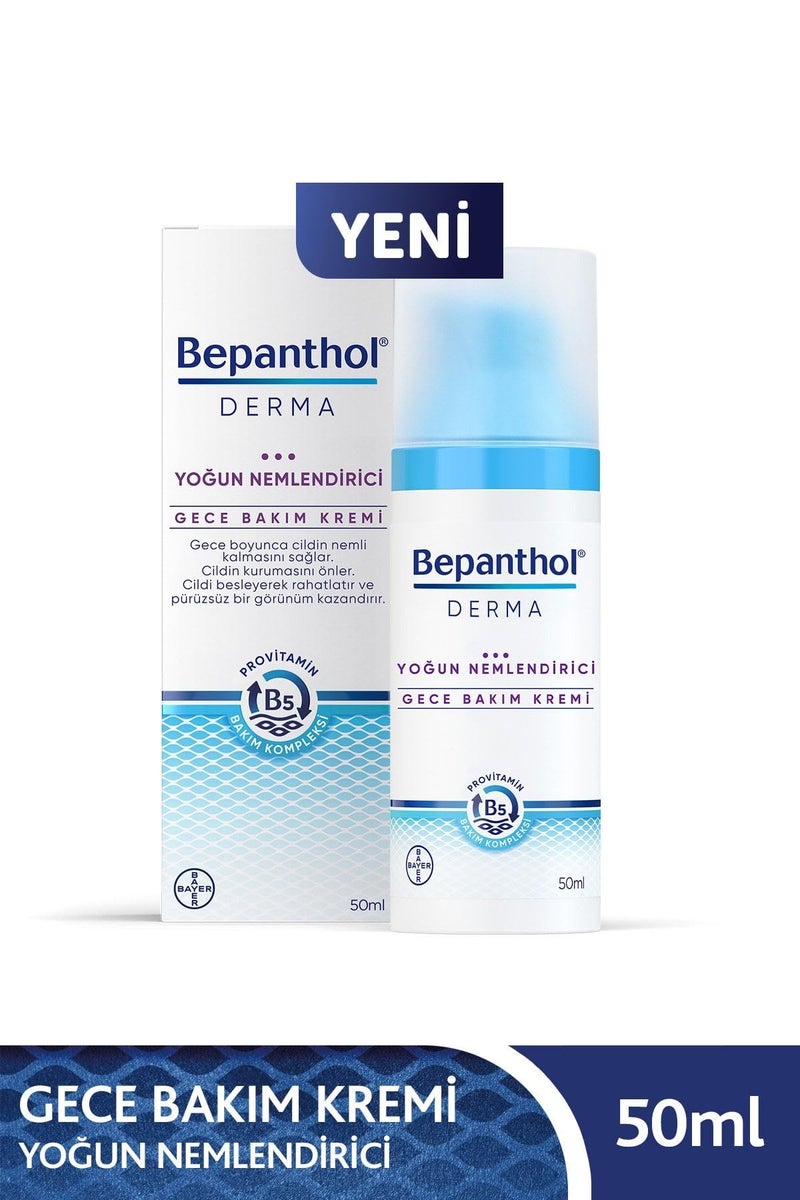 Bepanthol Derma Intensive Moisturizing-Night Face Care Cream-50 ml - Image 5