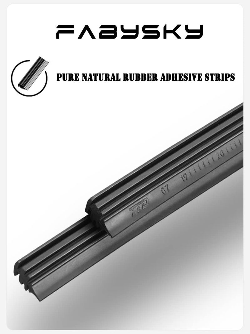 Fabysky 3Pcs Mazda CX-5 CX5 CX-9 CX9 Windshield Wiper Blades 02/2017-2021 2022 2023, Original Equipment Automotive Replacement Windshield Wiper Blades for My Car- 24"/18"/14" (Set of 3) - Image 3