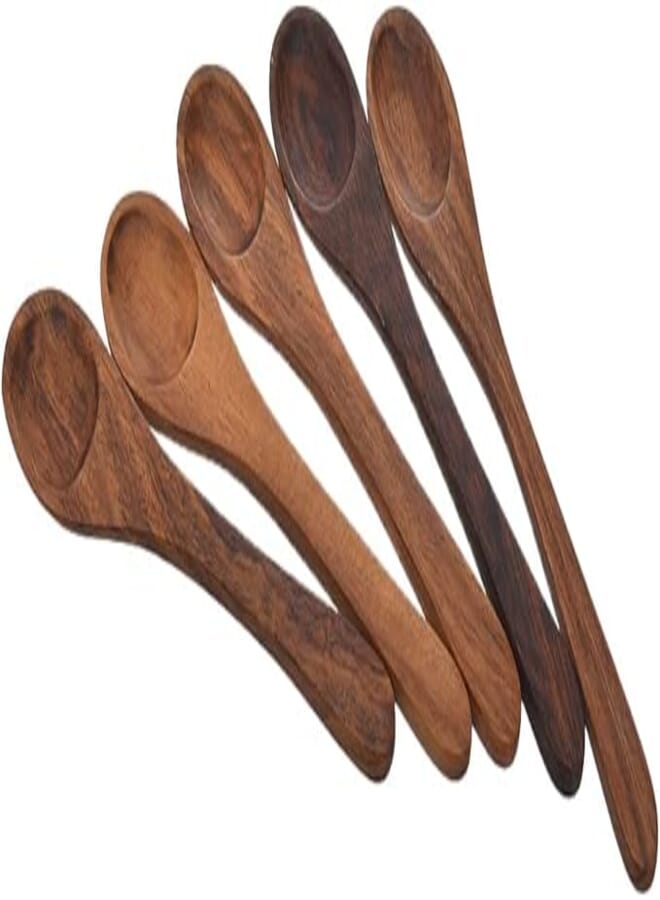 Wooden Honey Spoons Set, 5 Pieces - Wooden
