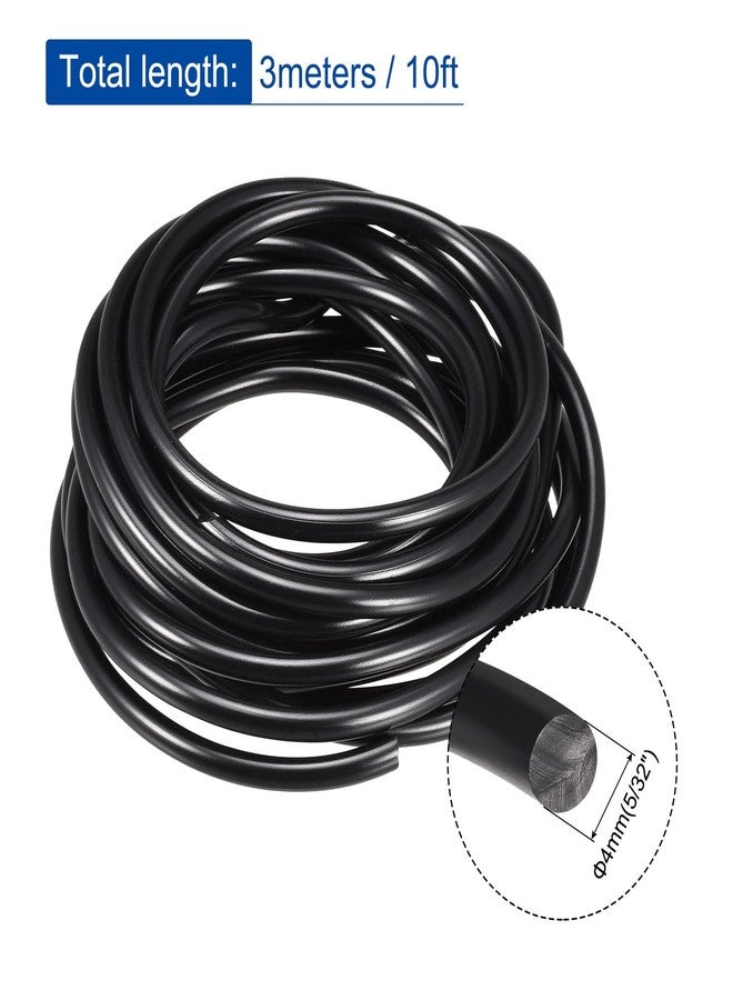 MECCANIXITY Solid Rubber Cord Tubing 10ft 4mm Dia Black Rubber Tube for DIY Craft Beading Necklaces Bracelet - Image 2