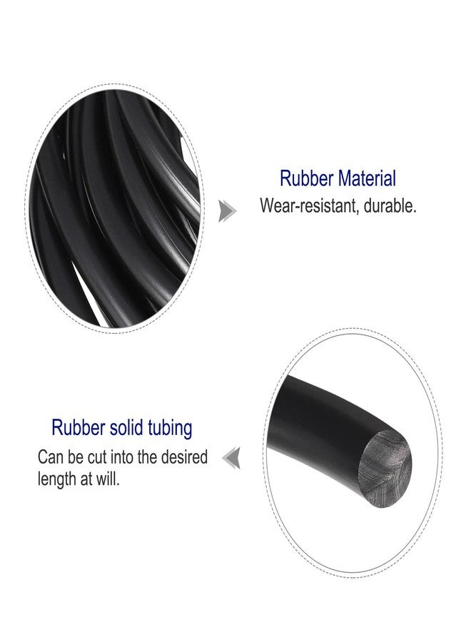 MECCANIXITY Solid Rubber Cord Tubing 10ft 4mm Dia Black Rubber Tube for DIY Craft Beading Necklaces Bracelet - Image 3