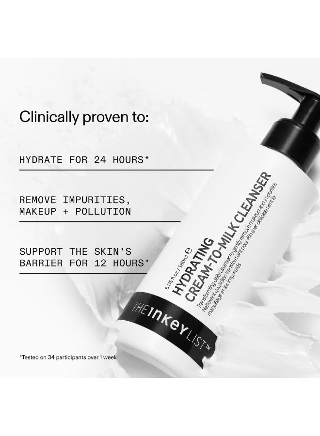 The INKEY List Hydrating Cream-to-Milk Cleanser 180ml - Image 2