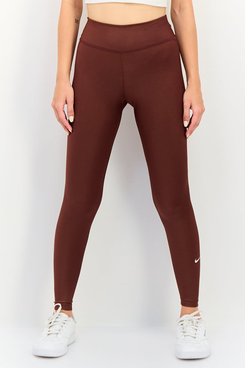 Nike Women Tight Fit Training Leggings, Brown - Image 1