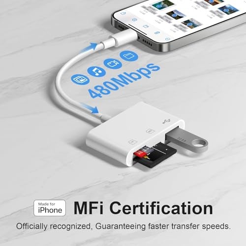 MOKEMAKE SD Card Reader USB C for iPhone 17 16 15, 3-in-1 Memory Card Reader Type C High Speed to Micro SD Digital Camera Adapter Compatible with iPhone 17/17 Pro/17 Pro Max/16/16 Plus/ 16 Pro Max/15 Pro Max - Image 2