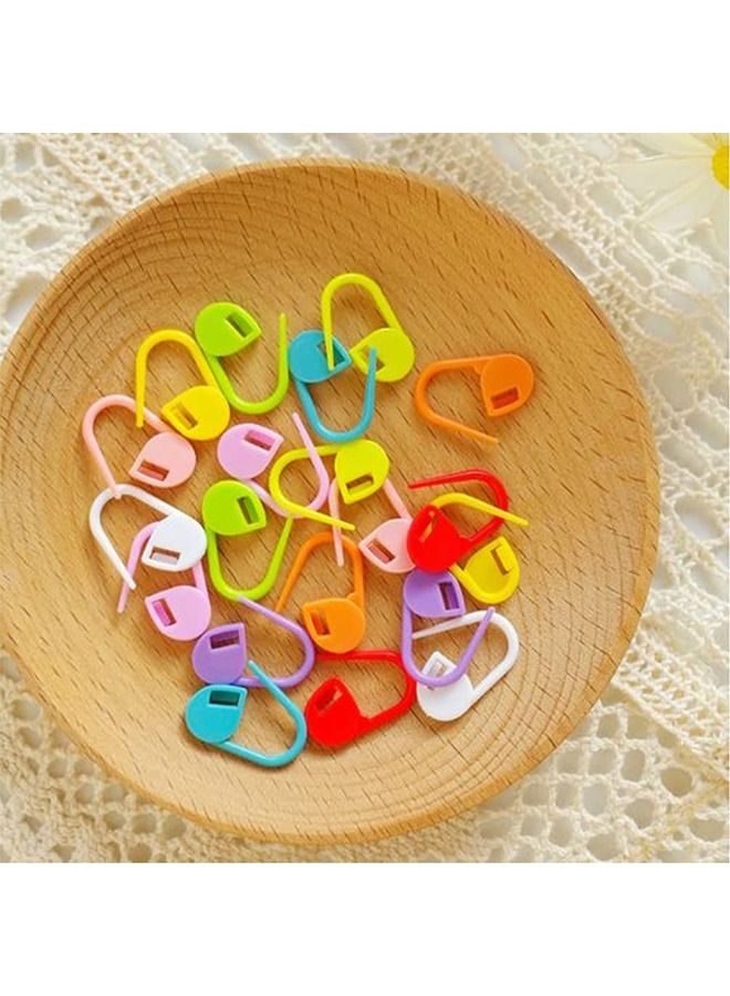 Stitch Markers 10 Colors Knitting Crochet Locking 120Pcs Stitch Needle Clip Counter - Image 4