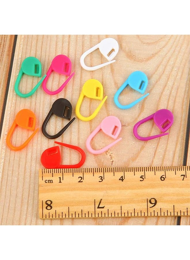 Stitch Markers 10 Colors Knitting Crochet Locking 120Pcs Stitch Needle Clip Counter - Image 2