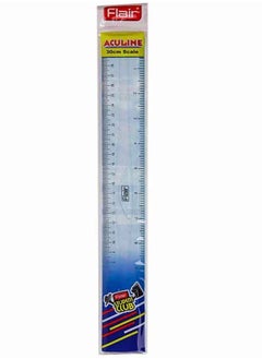Flair Aculine 30cm Scale, Measuring ruler- Pack of 10pc