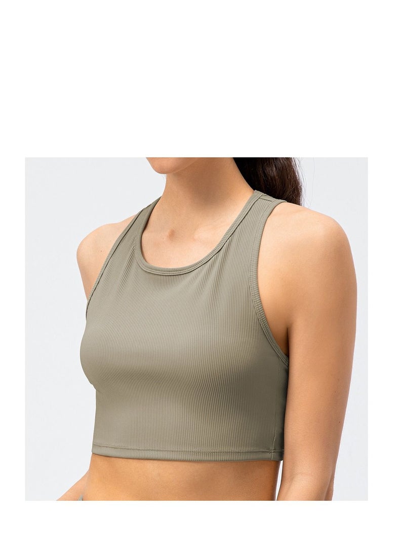 Loquat New  nylon shock gathering running bra yoga vest  - Image 1