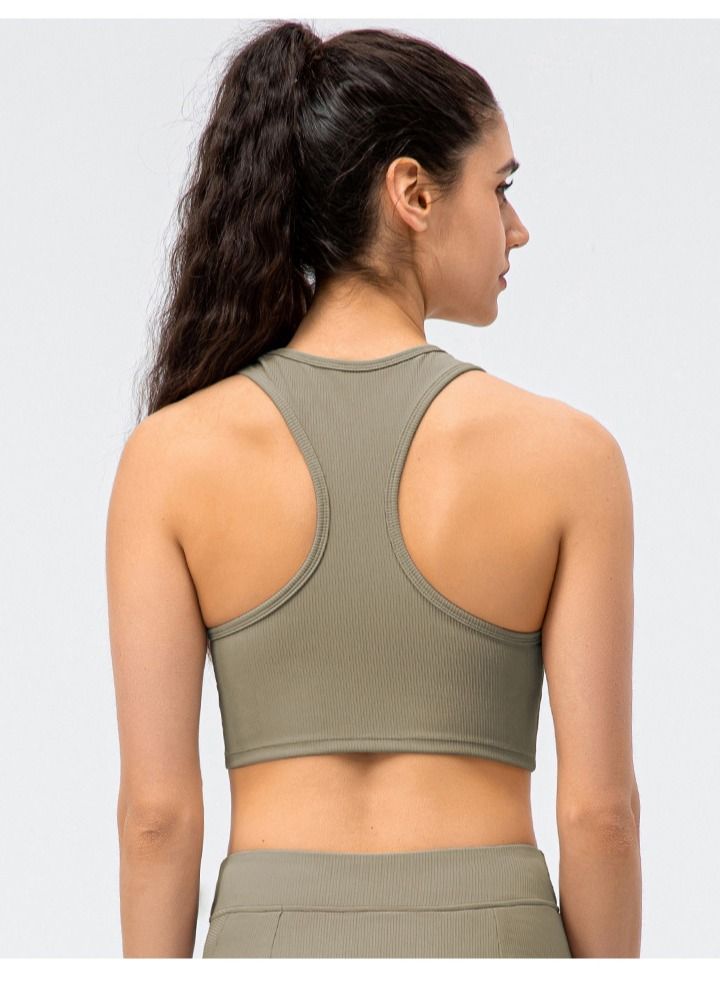 Loquat New  nylon shock gathering running bra yoga vest  - Image 3