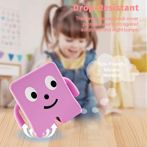 Chanvoo Yoto Mini Anti-Slip Silicone Cover with Lanyard (Pink) – Protective Sleeve Case Compatible with Yoto Mini Player 2024 Edition – Kids Audio Music Player Accessory - Image 3