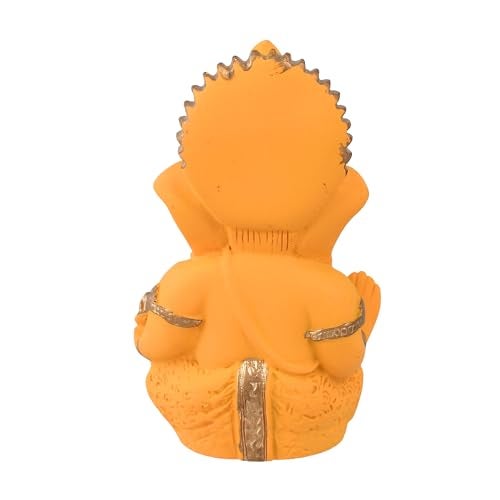 CraftVatika Ganesh Idol for Car Dashboard, Ganesha Ganpati Idol for Home Gift, Terracotta Statue Murti for Car Home Decor Temple Puja Room Gift - Image 5