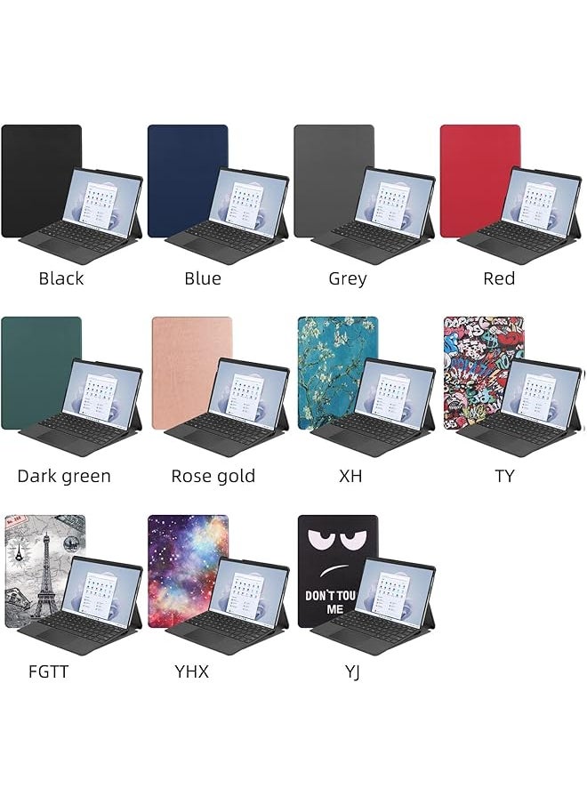 erorex - Compatible With Surface Pro 9 Case Pu Leather Flip Stand Hard Pc Back Cover For Funda Surface Pro 9 Tablet Case Rose Gold - Image 1