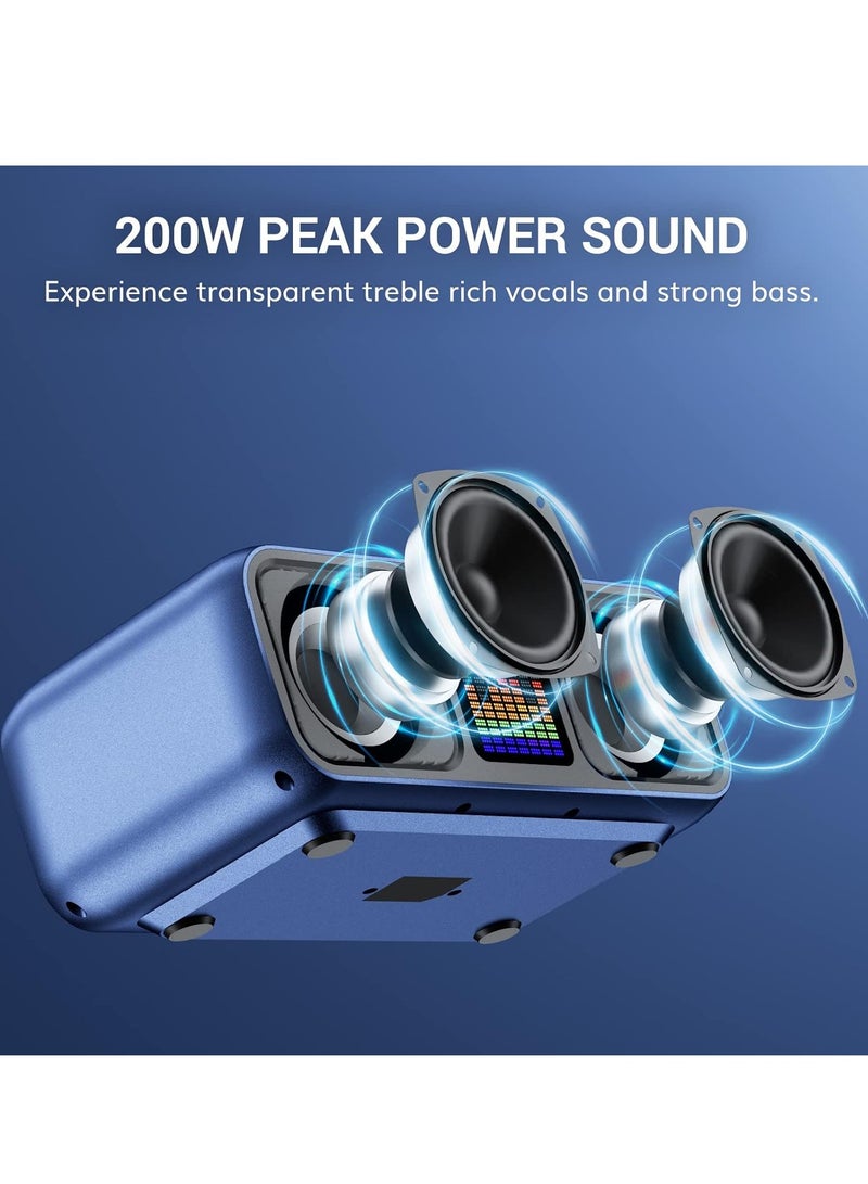 TONOR Karaoke Machine – Large Bluetooth Speaker with 2 Wireless Microphones | Powerful PA System for Wedding, Home & Outdoor Parties | LED Lights, USB/TF/AUX Compatibility | Works with Android, iPad, TV & PC – Model K9  - Image 2
