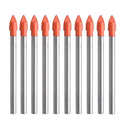 Gunpla 10Pcs Multi-Material Drill Bits Set, Cemented Carbide Masonry Drill Bits for Glass, Plastic, Tile, Concrete, Brick, Wall, Wood and Brick Wall 6mm - Image 1