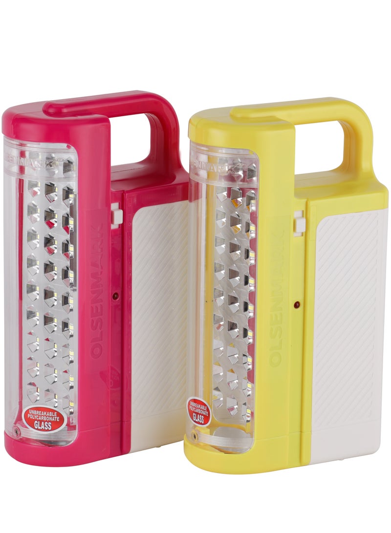 Olsenmark 2 في 1 فانوس طوارئ LED قابل لإعادة الشحن OME2836، 30 مصباح LED SMD فائق السطوع، موفر للطاقة، حماية من الشحن الزائد - Image 1