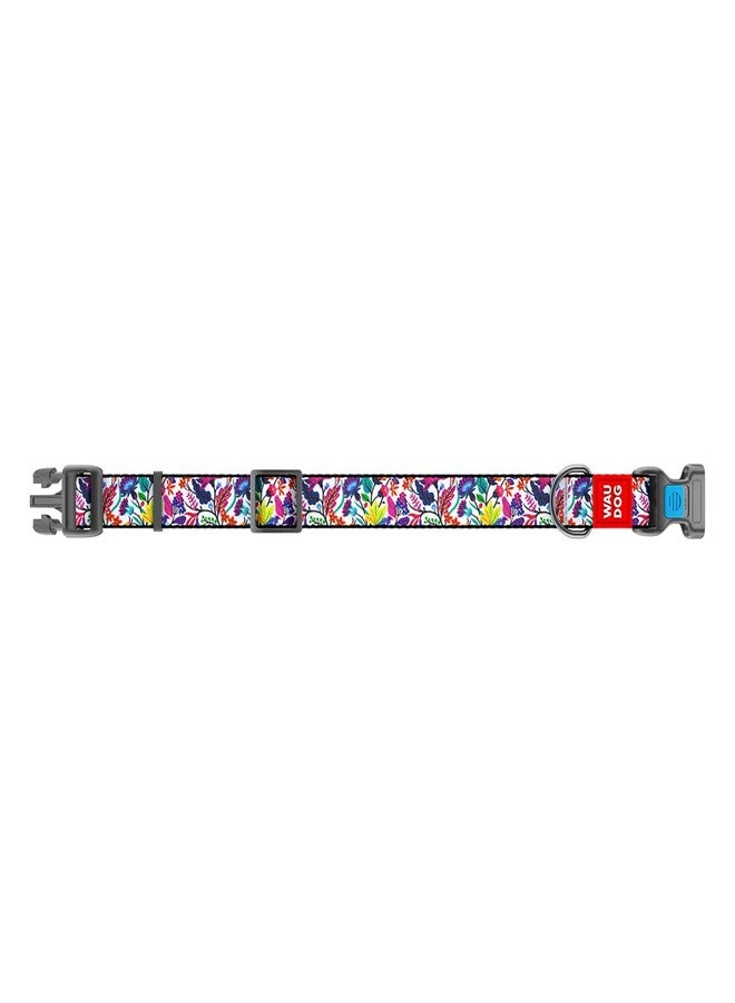 WAUDOG Adjustable Dog Collars - Magic Flower Printed Collars for Dogs & Puppies - Soft Durable & Strong Dog Collars - Nylon Dog Collars for Pets - Multicolor (24-40 cm) - Image 3