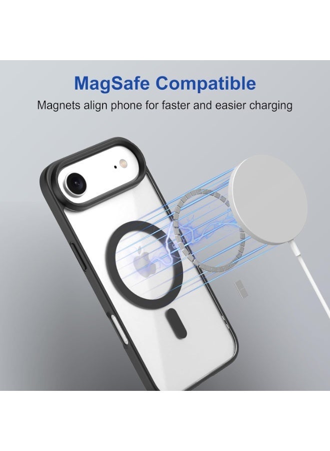 ACLIX Clear Magnetic Case for iPhone 17 Air, Compatible iphone 17 Air with MagSafe, Translucent Back Shockproof Phone Cover, (Black) - Image 5