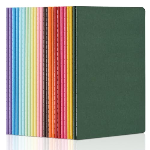 ZCZN 24 Pack Colorful Blank Notebooks Bulk, A5 Journals with 12 Colors, 60 Pages/30 Sheets, 8.3x5.5 Inch, Plain Paper, Travel Writing Journal Notebooks for Work & School - Image 1