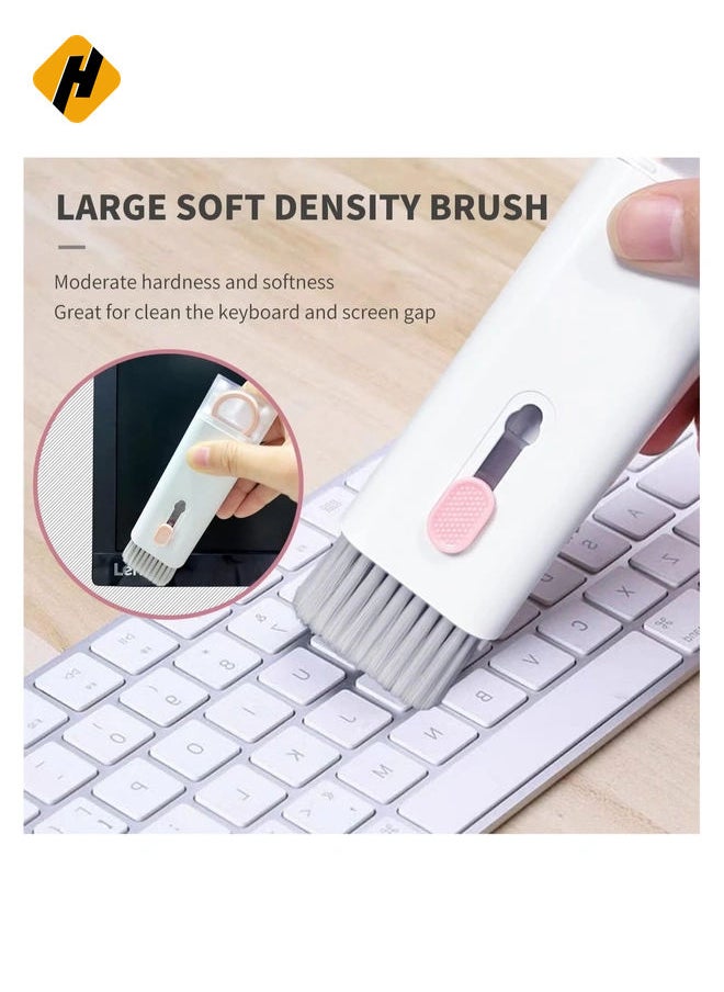 HuHa - Laptop Cleaner, 7 in 1 Keyboard Cleaner Set, Computer MacBook Earphone Cleaning Kit, Tablet and Screen Dust Brush Including Soft Sweep, Swipe, 3 in 1 Airpod Cleaner Pen, Key Puller and Spray Bottle - Image 1