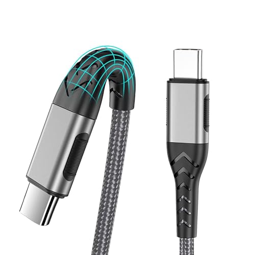 Durcord USB C to USB C Cable, 2Pack 60W 10ft USB C Charger Cable Fast Charging for Android Phone Pad, Type C to Type C Charger Braided USB Cable Compatible with iPhone 15/Pro/Plust/Max Silver - Image 3