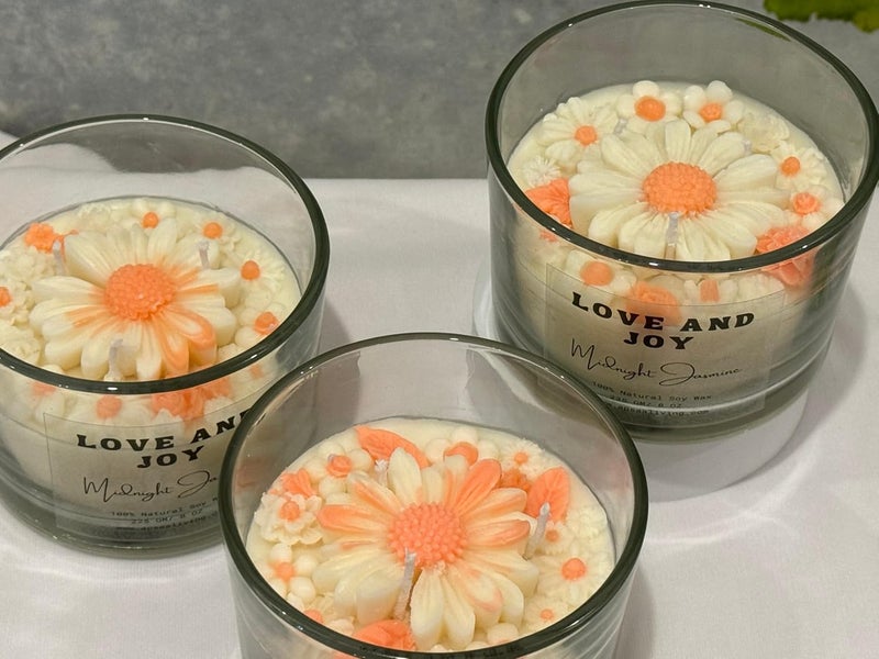 Apsaa Living Premium Scented Candle Garden in a Jar Candle Non Toxic Natural Soy Wax Ideal for Home Dcor and Gifting Tuberose and Mysore Sandalwood - Image 2