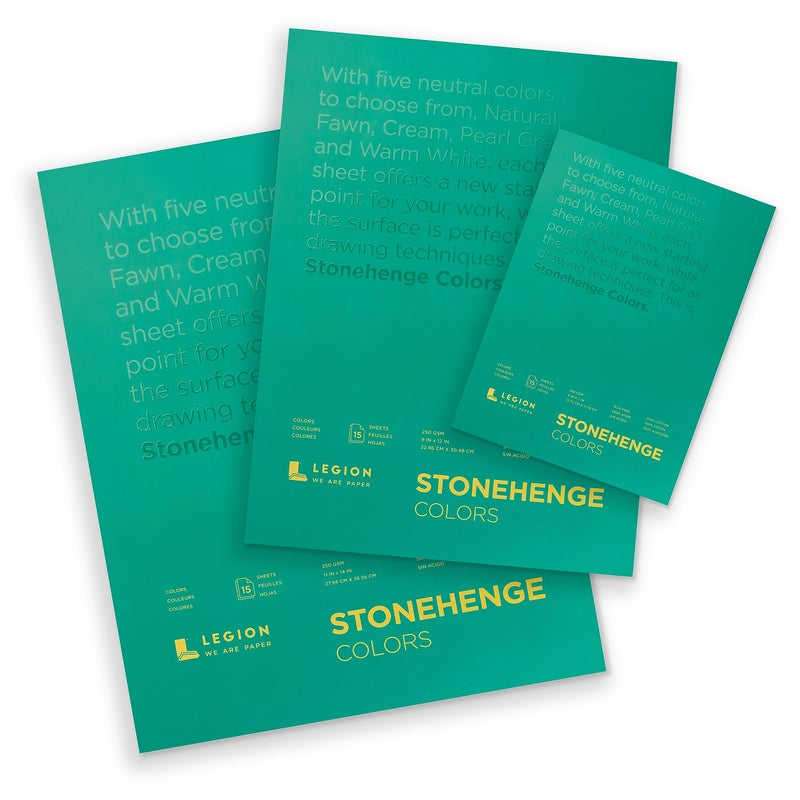 Legion Stonehenge Drawing Paper Pad - 9" x 12", Multi Color, 15 Sheets - Image 5