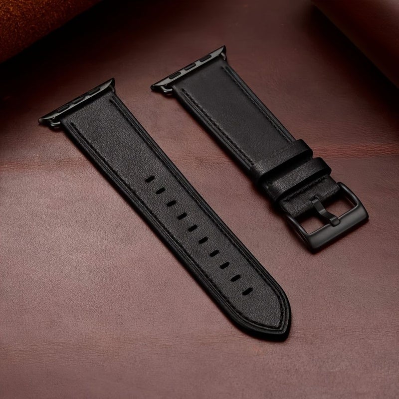 Compatible With Apple Watch Strap 38mm 40Mm 41Mm S1042mm Microfiber Leather Band Replacement For Ultra 1 2 Series 9 8 7 Se 6 5 4 3 2 1 Men Women Comfortable Wear - Image 1