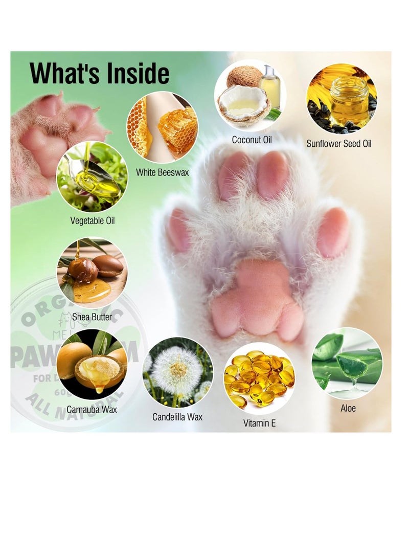 ULHYC ULHYC Natural Dog Paw Balm, Natural Lick Safe Dog Nose Balm Moisturizer,Heals & Repairs Dry Cracked Damaged Paws,Paw Protectors for Dogs Hot Pavement  - Image 2