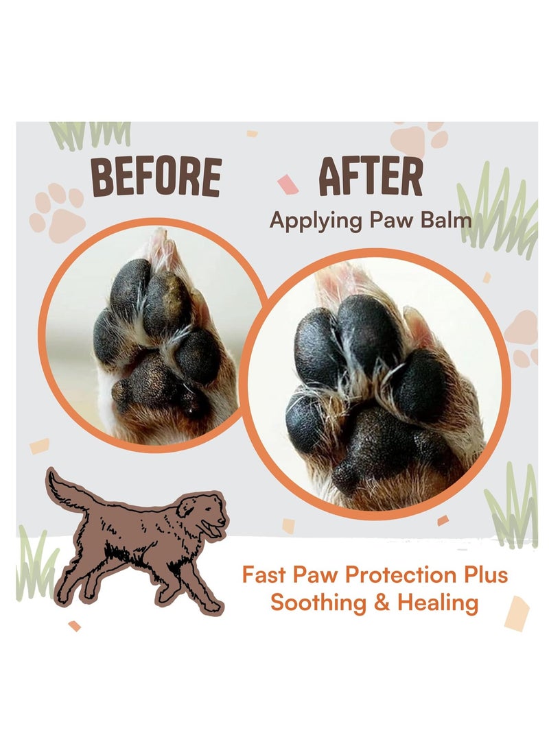 ULHYC ULHYC Natural Dog Paw Balm, Natural Lick Safe Dog Nose Balm Moisturizer,Heals & Repairs Dry Cracked Damaged Paws,Paw Protectors for Dogs Hot Pavement  - Image 5