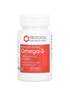 Protocol For Life Balance Protocol for Life Balance, Omega-3, 1,000 mg, 30 Softgels  - Image 1