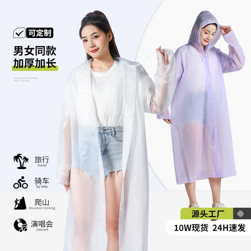 Non-Disposable EVA Raincoat – Thickened Hiking Poncho for Adults and Children - Image 2